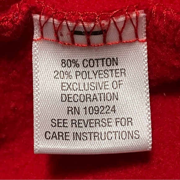 Breckenridge Woman Embroidered Snowman Red Double Collar Crewneck Sweatshirt - Picture 7 of 9